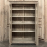 Antique French Neoclassical Louis XVI Bookcase in Stripped Oak