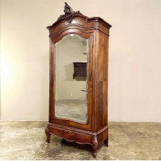 19th Century French Louis XV Walnut Armoire