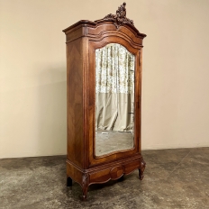 19th Century French Louis XV Walnut Armoire