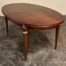 French Louis XVI Mahogany Oval Pop-Leaf Dining Table