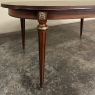 French Louis XVI Mahogany Oval Pop-Leaf Dining Table