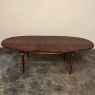 French Louis XVI Mahogany Oval Pop-Leaf Dining Table