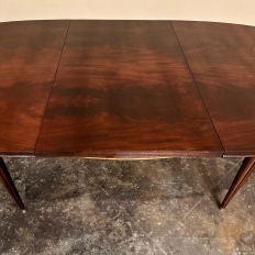 French Louis XVI Mahogany Oval Pop-Leaf Dining Table