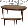 French Louis XVI Mahogany Oval Pop-Leaf Dining Table