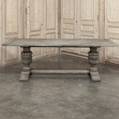 Antique Italian Dining Table in Stripped Sycamore