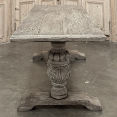 Antique Italian Dining Table in Stripped Sycamore