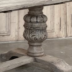 Antique Italian Dining Table in Stripped Sycamore