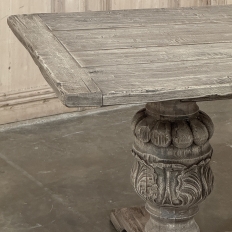 Antique Italian Dining Table in Stripped Sycamore