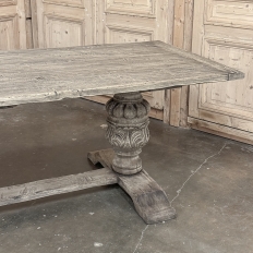 Antique Italian Dining Table in Stripped Sycamore