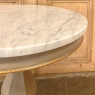 Louis Philippe Style Painted Round Marble Top End Table