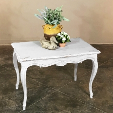 Antique French Louis XV Painted End Table