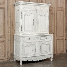 18th Century Country French Painted Buffet a Deux Corps