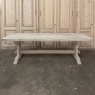 Antique Rustic Stripped Sycamore Trestle Dining Table