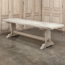 Antique Rustic Stripped Sycamore Trestle Dining Table