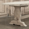 Antique Rustic Stripped Sycamore Trestle Dining Table