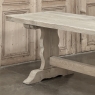 Antique Rustic Stripped Sycamore Trestle Dining Table