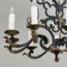 Antique Country French Wrought Iron Chandelier