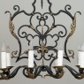 Antique Country French Wrought Iron Chandelier