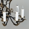 Antique Country French Wrought Iron Chandelier