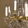 Antique French Louis XIV Brass & Crystal Chandelier