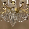 Antique French Louis XIV Brass & Crystal Chandelier