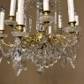 Antique French Louis XIV Brass & Crystal Chandelier