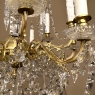 Antique French Louis XIV Brass & Crystal Chandelier