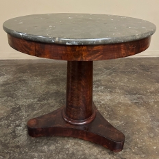 19th Century French Empire Marble Top Center Table