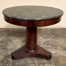 19th Century French Empire Marble Top Center Table