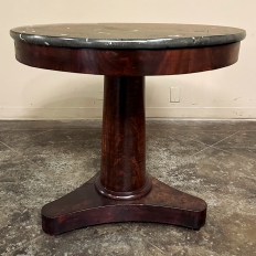 19th Century French Empire Marble Top Center Table