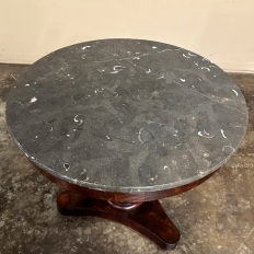 19th Century French Empire Marble Top Center Table