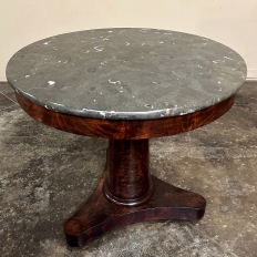 19th Century French Empire Marble Top Center Table