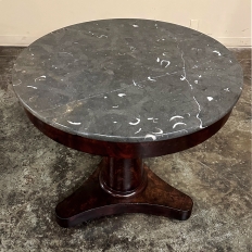 19th Century French Empire Marble Top Center Table