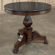 19th Century French Louis Philippe Period Marble Top Center Table