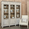 19th Century Country French Louis XVI Whitewashed Bookcase