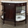 19th Century French Louis XVI Mahogany Buffet ~ Server with Carrara Marble