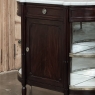 19th Century French Louis XVI Mahogany Buffet ~ Server with Carrara Marble