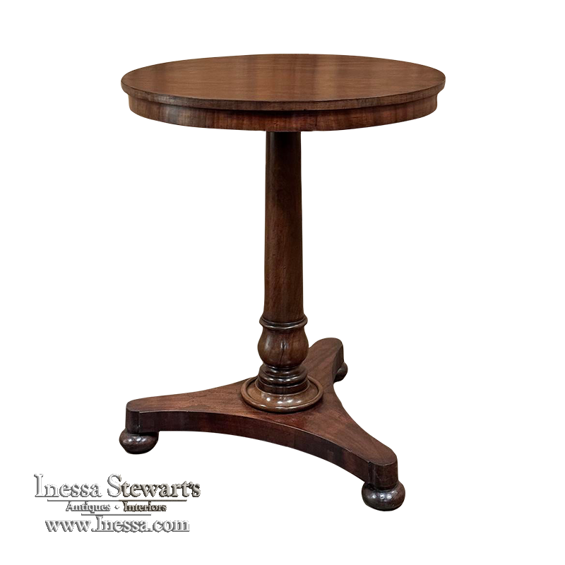 19th Century French Empire Mahogany Lamp Table ~ Gueridon