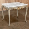 18th Century French Painted and Gilded Carrera Marble Top Table, Circa 1760.