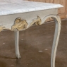 18th Century French Painted and Gilded Carrera Marble Top Table, Circa 1760.