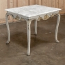 18th Century French Painted and Gilded Carrera Marble Top Table, Circa 1760.