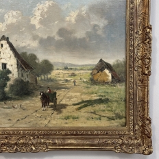 19th Century Framed Oil Painting on Canvas by Guillaume Lauters (1809–1889)