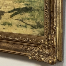 19th Century Framed Oil Painting on Canvas by Guillaume Lauters (1809–1889)