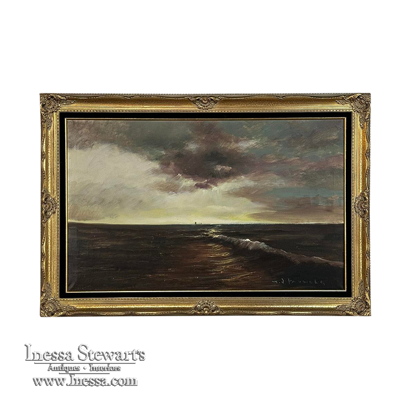 Antique Framed Oil Painting on Canvas by Henri Joseph Pauwels (1903-1983)