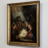 18th Century Framed Oil Painting on Canvas of Nativity ~ Flemish School