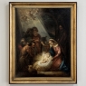 18th Century Framed Oil Painting on Canvas of Nativity ~ Flemish School