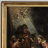 18th Century Framed Oil Painting on Canvas of Nativity ~ Flemish School