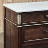 19th Century French Louis XVI Mahogany Carrara Marble Top Commode