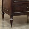 19th Century French Louis XVI Mahogany Carrara Marble Top Commode