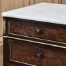 19th Century French Louis XVI Mahogany Carrara Marble Top Commode